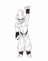 Buu Majin Pages Colouring Deviantart Trending Days Last Anime sketch template