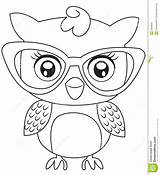 Coloring Owl Pages Colouring Sheets Girls Dreamstime Kids Animal Book Owls Eyeglasses Stock Thumbs Illustration sketch template