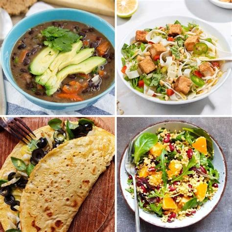 quick vegan meals  mins  prep  plate