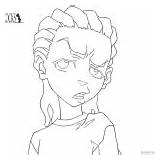 Coloring Boondocks Pages Huey Jazmine Kiss Related Posts Printable sketch template