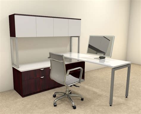 3pc L Shaped Modern Contemporary Executive Office Desk Set Of Con L12