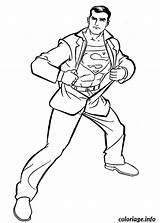 Superman Coloriage Trasformazione Imprimer Colorier Condividi sketch template
