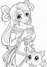 Coloring Pages Anime Chibi Princess Cute sketch template