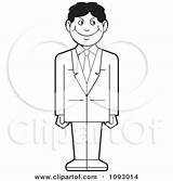 Man Suit Business Grinning Illustration Standing Outlined Clipart Royalty Perera Lal Vector Coloring Silhouetted Businessman Leaning Against Wall 2021 sketch template