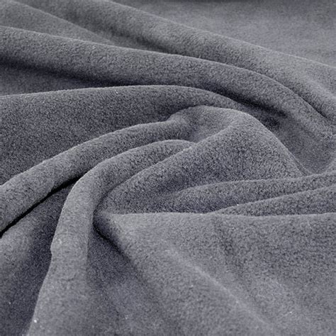fleece fabric plain antipil grey deany fabrics