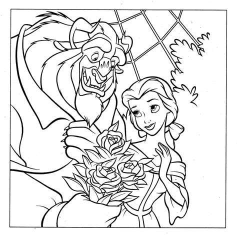 beauty   beast belle coloring pages  kids  world blog