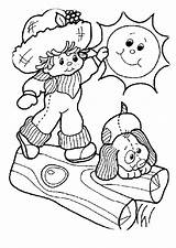 Coloring Pages Kid Sun Dog Shortcake Strawberry Bing sketch template