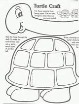 Crafts Turtle Preschool Activities Preschoolers Craft Kindergarten Turtles Pattern Printable Kids Paper Shell Theme Reptiles Tucker Letter Squish Cut Tortoise sketch template