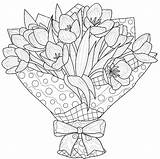 Tulips Antistress sketch template