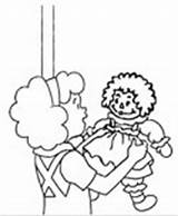 Coloring Raggedy Ann Andy Pages Printables sketch template