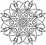 Mandala Coloring Flower Pages Printable Geometry Simple Mandalas Blade Drawing Colouring Patterns Easy Abstract Color Nature Floral Geometric Kids Designs sketch template