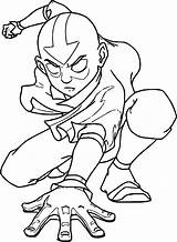 Airbender Aang Colouring Olphreunion Papan sketch template