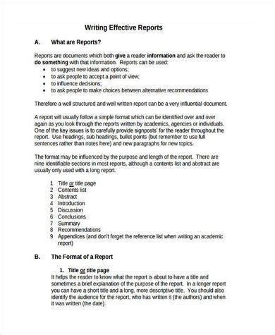 report writing examples   examples report writing report writing format