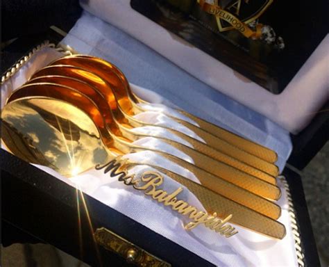 wo you need to see the 24 carat gold spoons malivelihood designed for mrs babangida theinfo ng