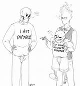 Undertale Papyrus Grillby Bettercoloring Ifunny sketch template