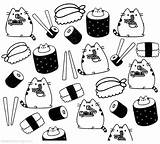 Sushi Pusheen Xcolorings 740px 90k sketch template