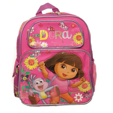 dora  explorer small backpack sunflowers wboots school bag