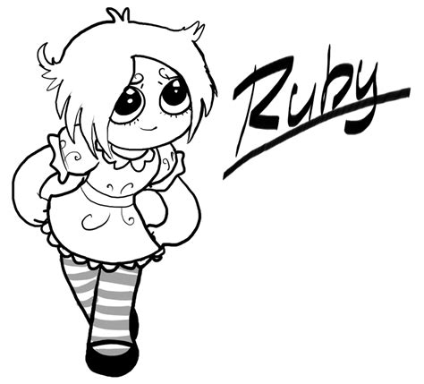 ruby gloom misery coloring coloring pages