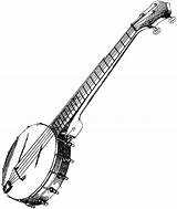 Banjo Clipart Rendered Cliparts Etc Sketch Bluegrass Library Tiff Resolution Head Clipground Usf Edu Medium Original sketch template