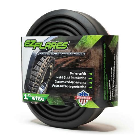 ez flares universal black flexible rubber fender flares   usa  wide premium car care