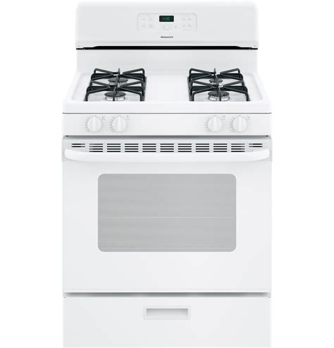 hotpoint rgbsdmww   standing gas range white