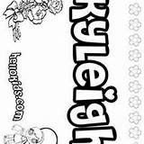 Kyleigh Coloring Pages Hellokids Kylee Kylie Name sketch template