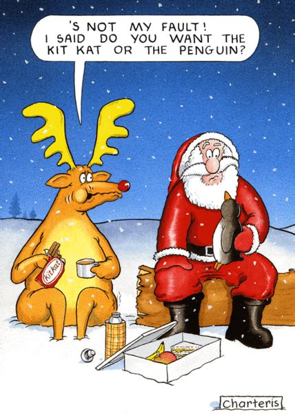 funny christmas card santa kit kat or the penguin comedy card company