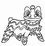 Chinese Coloring Year Lion Pages Dance Dragon Printable Kids Color Smile Colouring Books Years Sheets Happy Book Print Cartoon Holidays sketch template