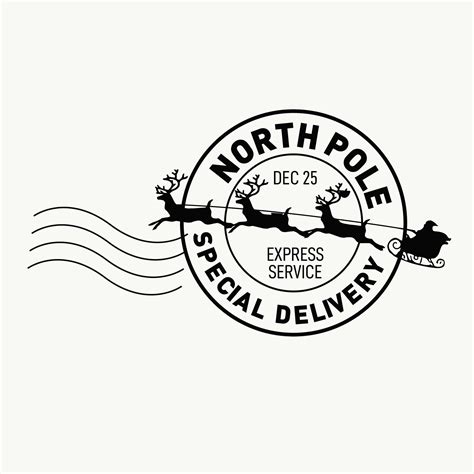 printable north pole special delivery printable  templates