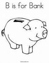 Bank Coloring Money Piggy Ham Saving Math Pages Twistynoodle Template Pig Outline Favorites Login Add Built California Usa Noodle Print sketch template
