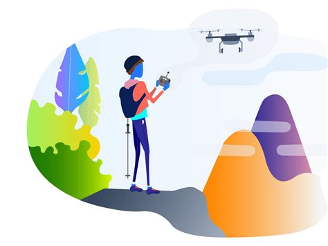 guided climbing  drones illustration uplabs