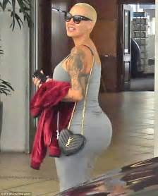 Amber Rose Highlights Curvy Derriere In Tight Grey Dress Following Dwts