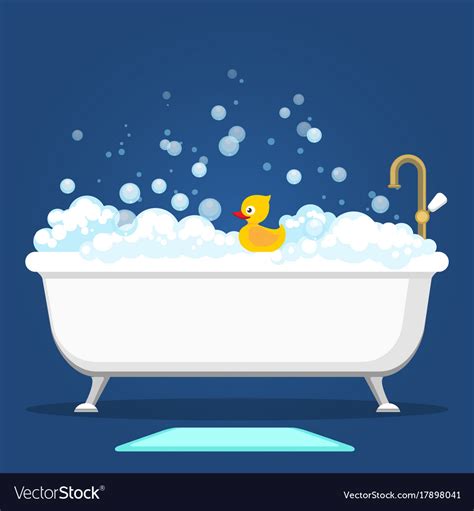 Vntage Bath And Soap Foam Bubbles Royalty Free Vector Image