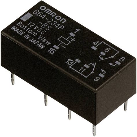 omron dpdt  latching relay pcb mount  dc coil   electronics pro