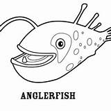 Coloring Anglerfish Pages Designlooter Angler Fish sketch template