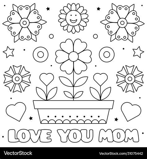 coloring pages  love mom  love mom drawing   girl coloring