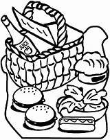 Picnic Coloring Pages Clipart Basket Blanket Drawing Colouring Crayola Printable Food Preschool Picnics Clip Family Kids Color Book Dibujos Colour sketch template