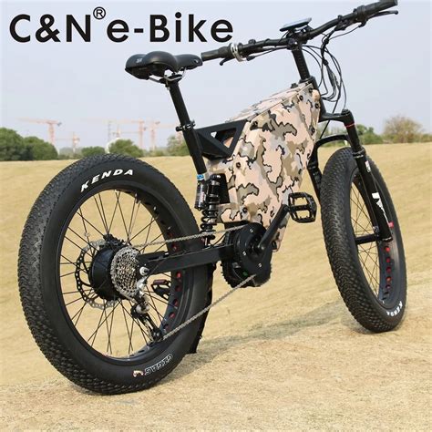 Full Suspension 1000w 48v Bafang Mid Drive Fat Tire Electric Off Road