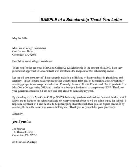 scholarship letters