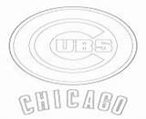 Cubs Logo Coloring Pages Chicago Baseball Mlb Sport Printable Template sketch template