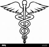 Symbol Caduceus Outline Medical Icon Health Wand Color Illustration Vector Medicine Asclepius Snake Flat Style Stock Alamy sketch template