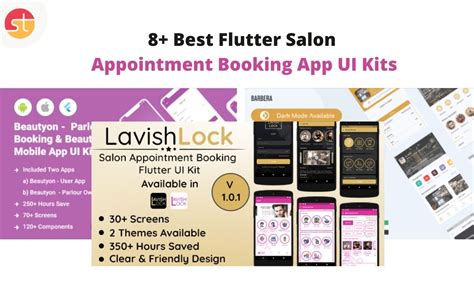 flutter salon appointment booking app ui kits sacredthemes