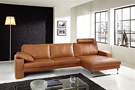 ledersofa cognac farbe baci living room