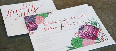 custom watercolor wedding invitations sweet paper san diego ca