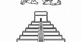 Mayan Pyramid sketch template