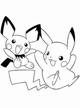 Pikachu Pages Pichu Coloring Getcolorings Unusual sketch template