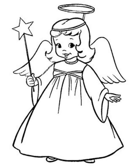 easy  print angel coloring pages tulamama