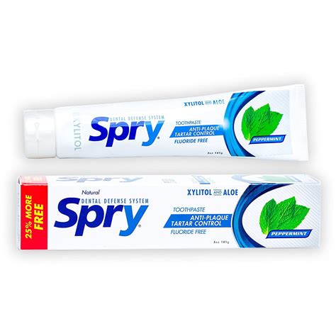 spry toothpaste  fluoride natural peppermint anti cavity  oz walmartcom walmartcom