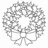Christmas Coloring Pages Wreath Wreaths Printable Reef Outline Holly Ornaments Drawing Holiday Stamps Draw Book Color Print Colouring Sheets Printables sketch template
