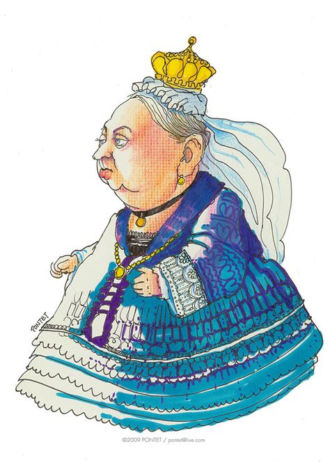queen victoria drawing  caricatures  pontet